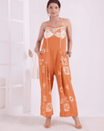 Rust Tie & Dye Women Jumpsuit