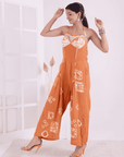 Rust Tie & Dye Women Jumpsuit