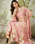 Pink Lachka Gota Anarkali Kurta Set