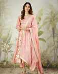 Pink Lachka Gota Anarkali Kurta Set