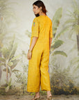 Mustard Yellow Zardozi Work Jumpsuit