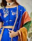 Blue Zardozi Work Women Lehenga Set