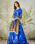 Blue Zardozi Work Women Lehenga Set