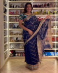 Blue Chanderi Saree