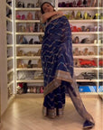 Blue Chanderi Saree