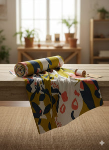 Digital Printed Fabric  - Green