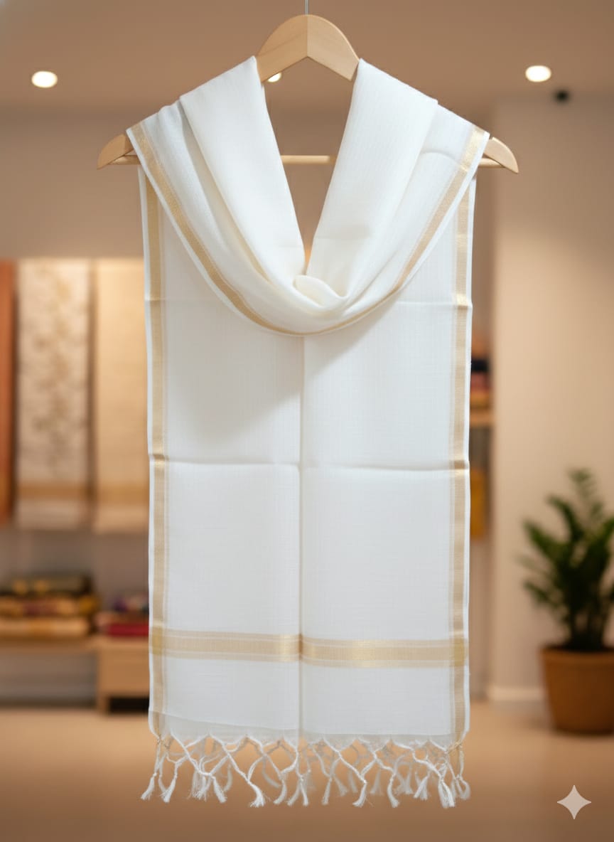 Kota Women Dupatta  - White