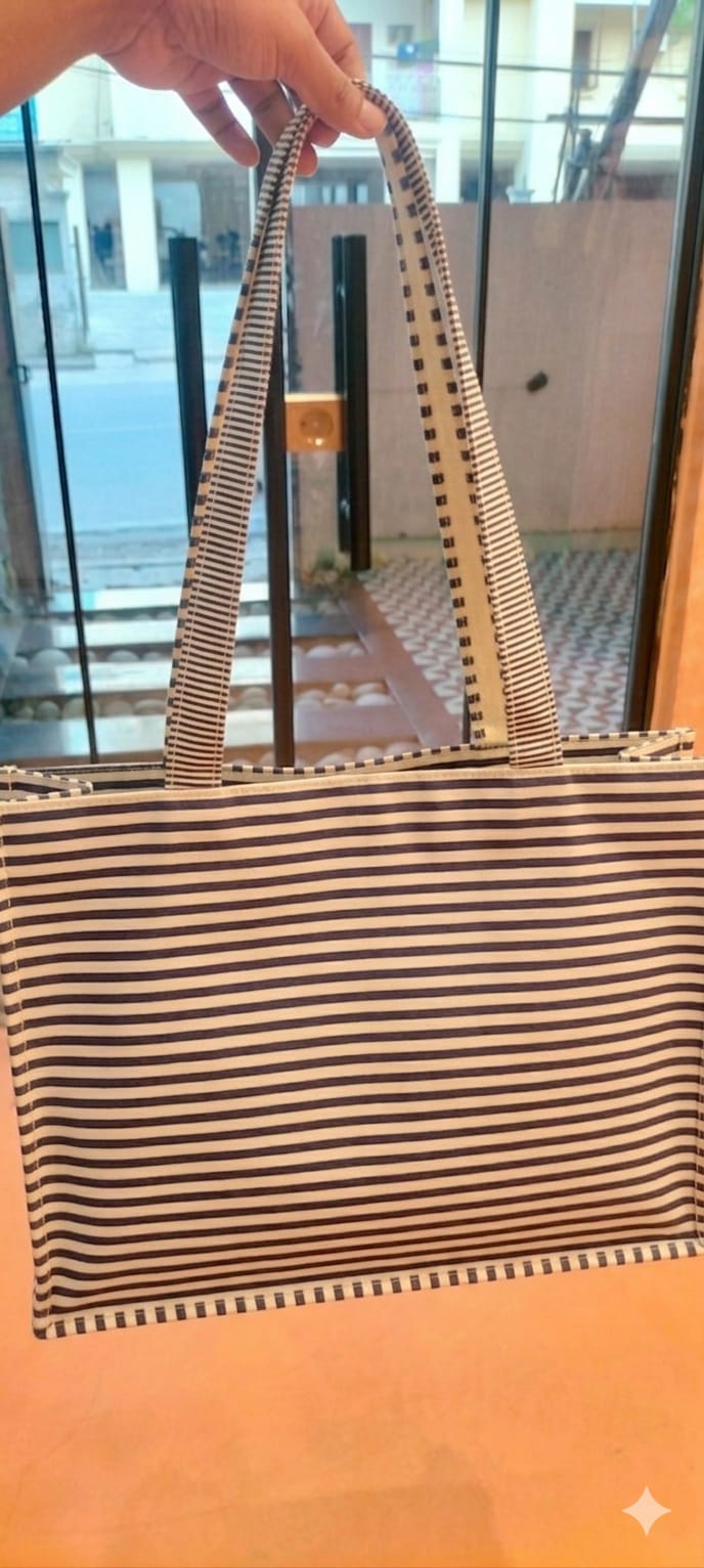 Patch Work Tote Bag - Off-White