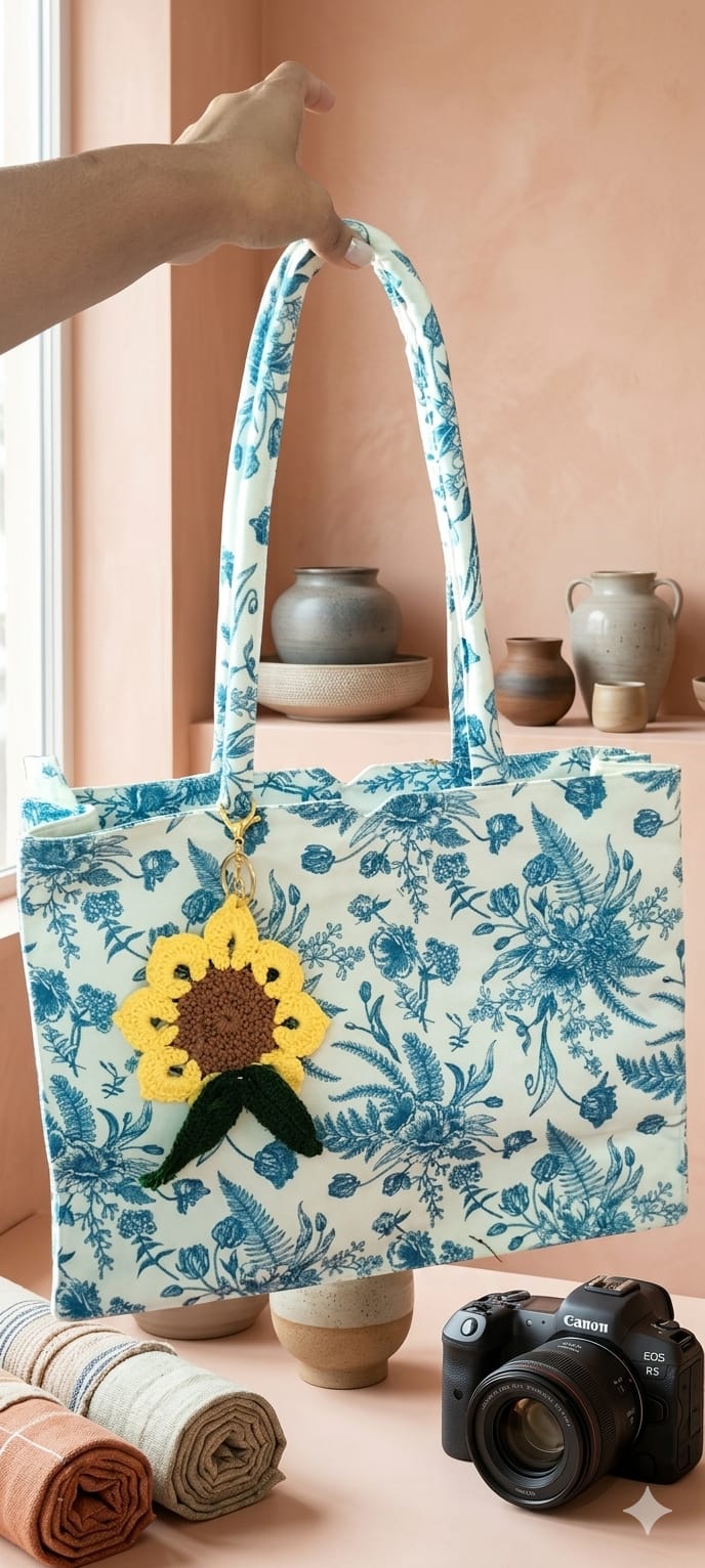 Inspired Printed Tote Bag - Off-White