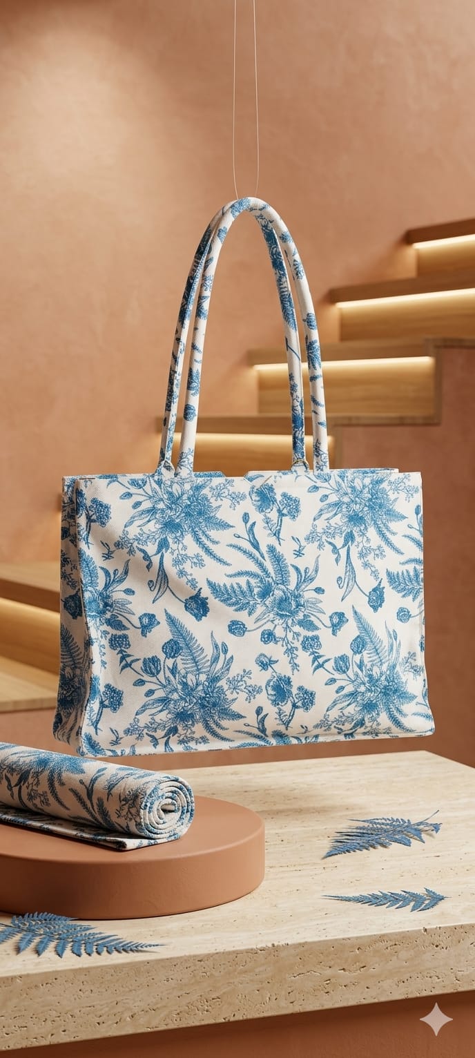 Inspired Printed Tote Bag - Off-White