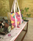 Multicolor Patch Tote Bag