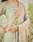 Light Green Lachka Gota Kurta Set