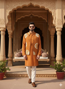 Tie & Dye Kurta Set - Yellow