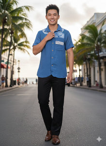 Tie & Dye Men Shirt - Blue