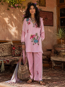 Checks digital printed co-ord set - Pink
