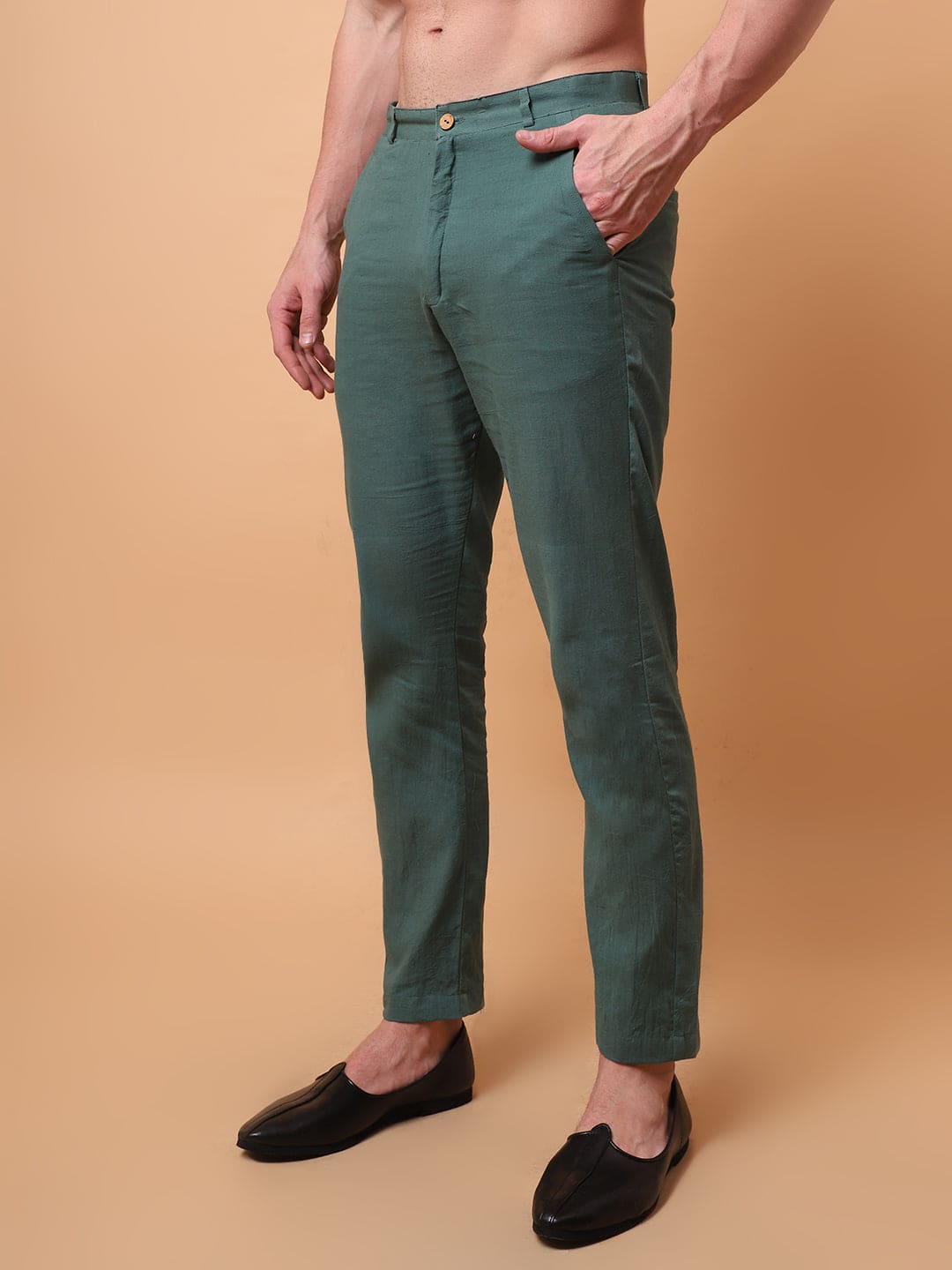 Aari Zardozi & Patch Work Men Kurta Set - Green - Charkha TalesAari Zardozi & Patch Work Men Kurta Set - Green