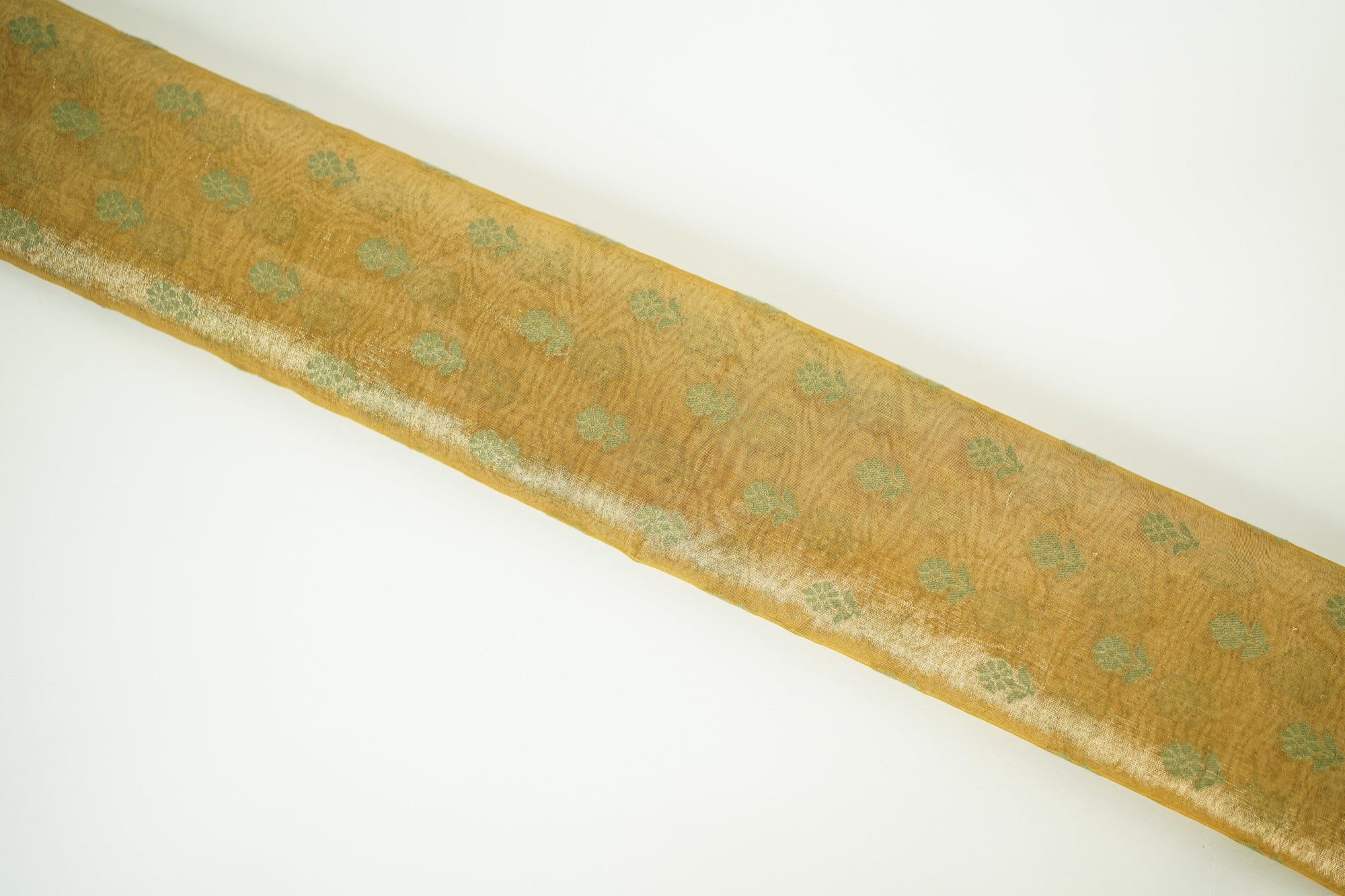 Banarasi Butta Fabric - Yellow - Charkha TalesBanarasi Butta Fabric - Yellow