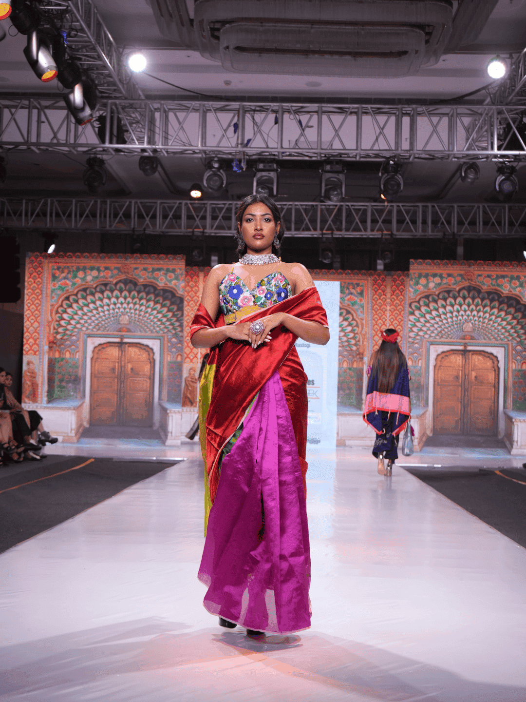 Chanderi Saree - Fuscia Pink - Charkha TalesChanderi Saree - Fuscia Pink