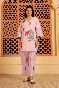 Checks digital printed co-ord set - Pink