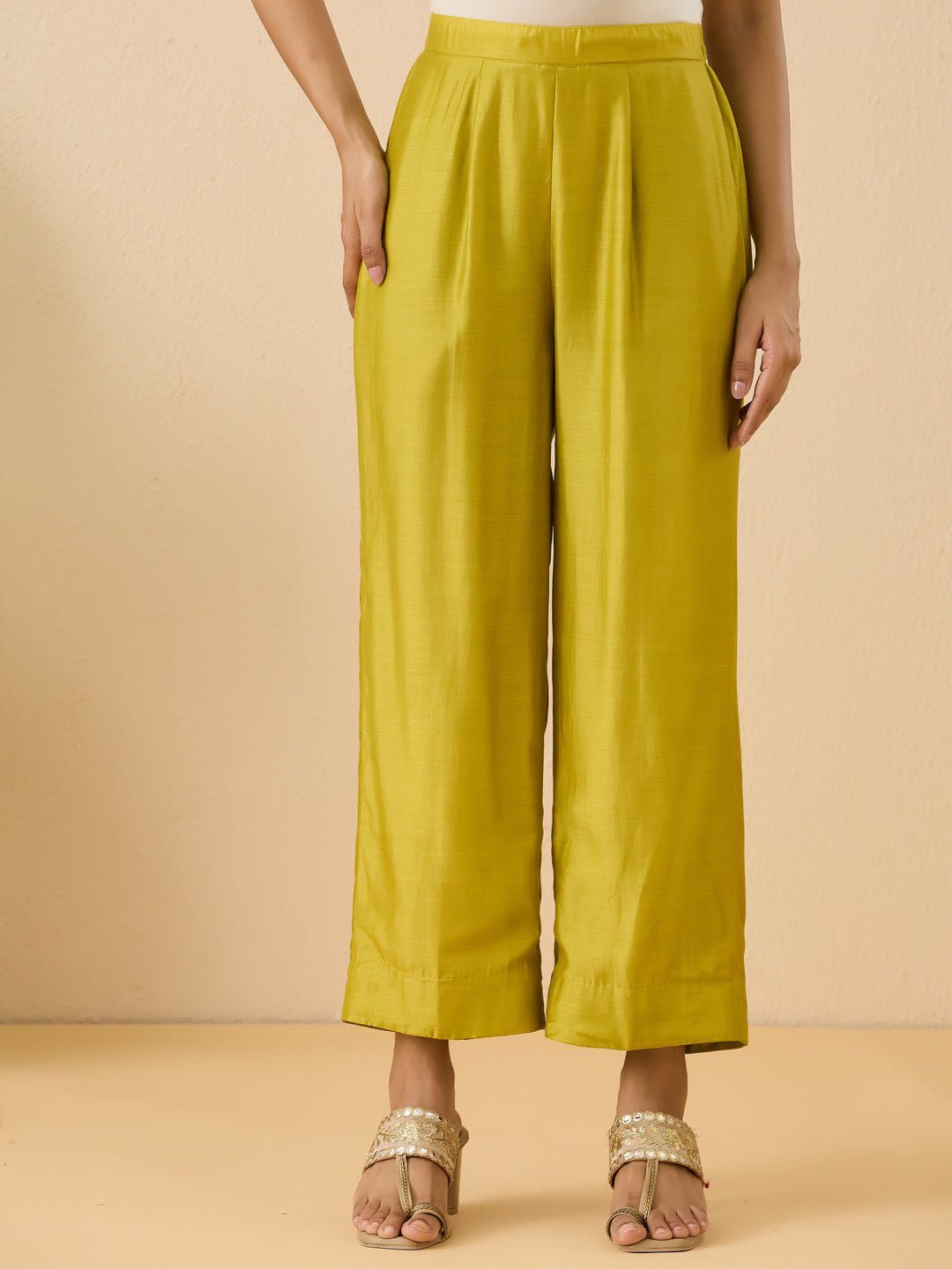 Clamp Dyed Chikankari Kurta Set - Lemon - Charkha TalesClamp Dyed Chikankari Kurta Set - Lemon
