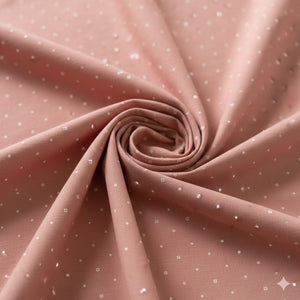 Crush Cotton Bandhej Fabric  -  Peach