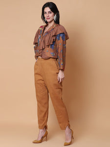 Gondh Print Women Co-Ord Set - Brown