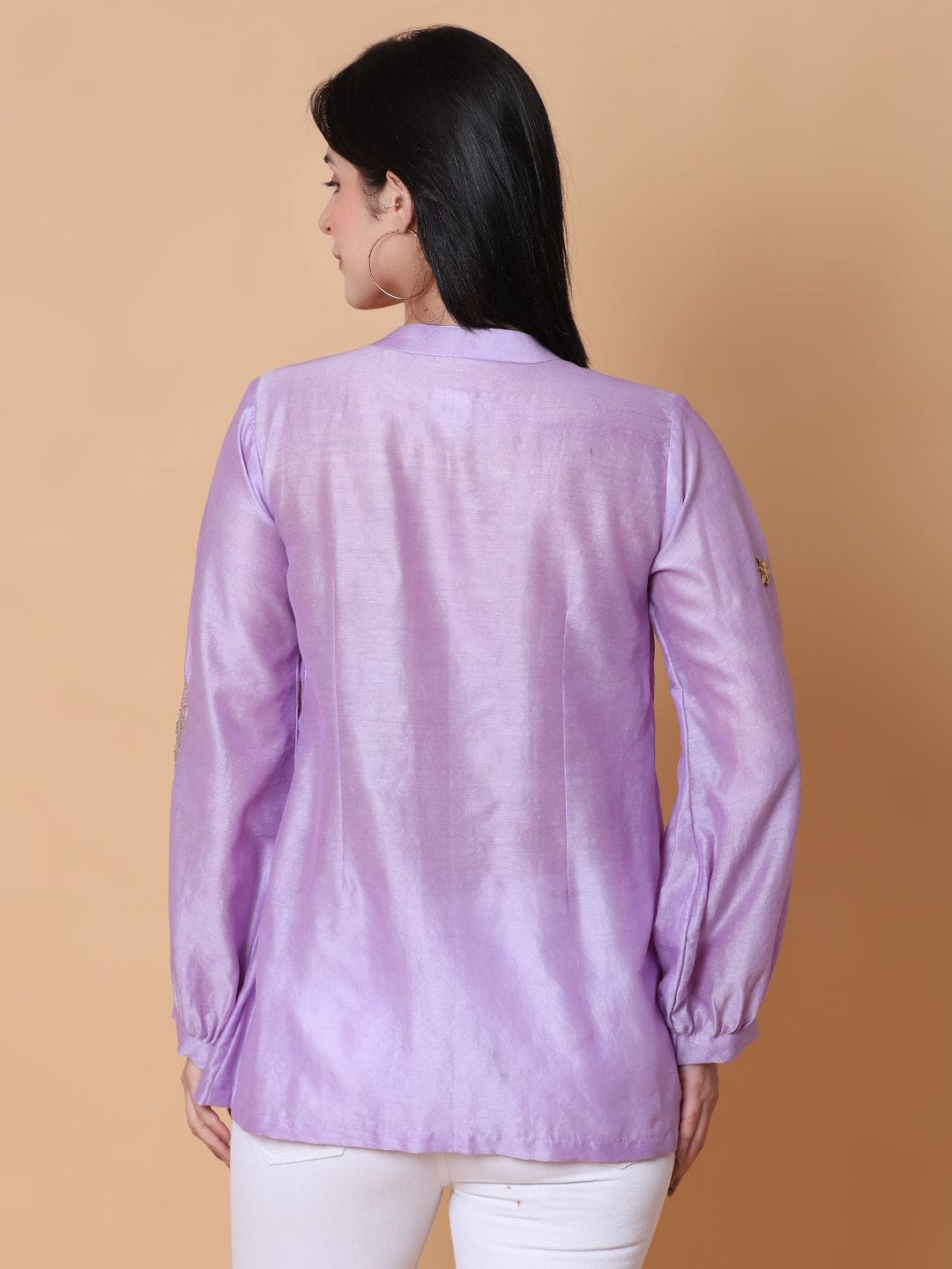 Gota Work Front Open Shirt - Levendor - Charkha TalesGota Work Front Open Shirt - Levendor