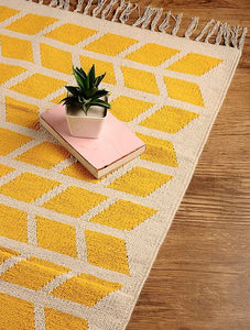 Handcrafted Cotton Rugs - Yellow