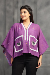 Kaftaan Women Top  -  Purple..