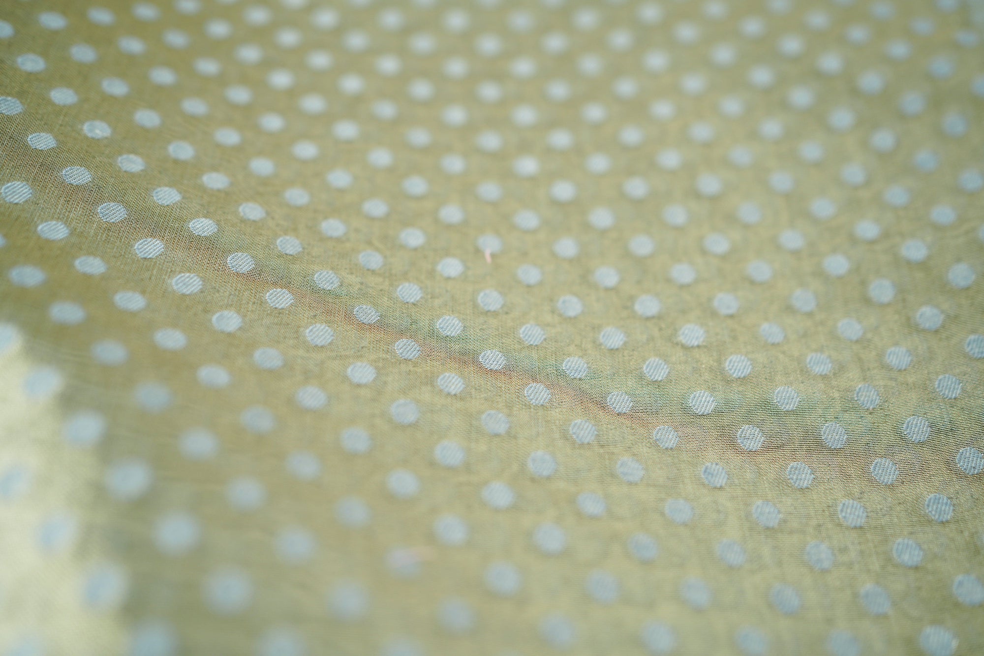 Mint Green Banarasi Butta Fabric - Charkha TalesMint Green Banarasi Butta Fabric