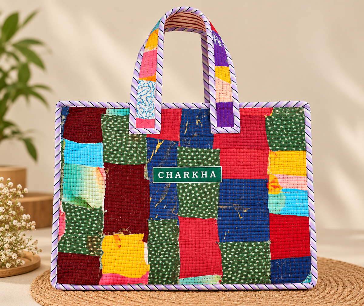 Multicolor Patch Work Bag - Charkha TalesMulticolor Patch Work Bag