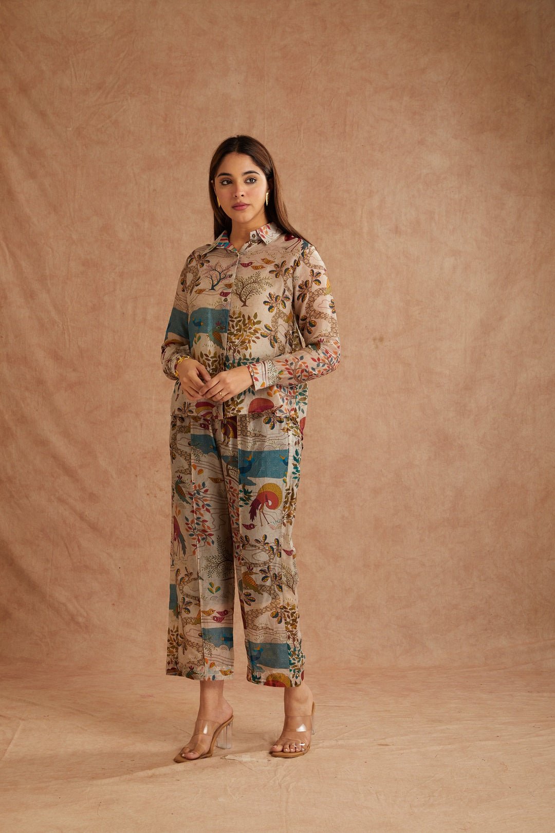 Multicolour Gondh Print Inspired Co - ord Set - Charkha TalesMulticolour Gondh Print Inspired Co - ord Set