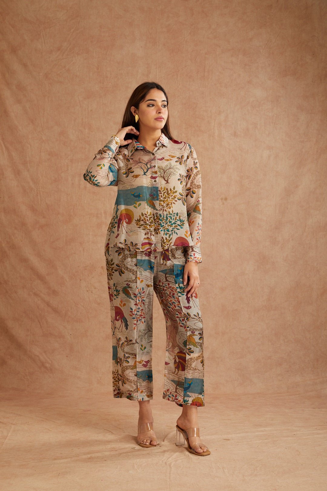 Multicolour Gondh Print Inspired Co - ord Set - Charkha TalesMulticolour Gondh Print Inspired Co - ord Set