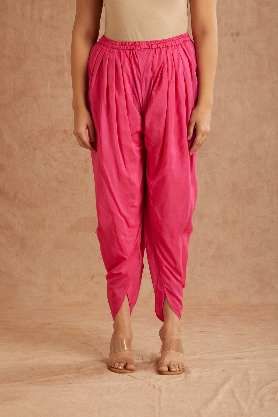 Rani Pink Cotton Silk Kurta Set - Charkha TalesRani Pink Cotton Silk Kurta Set