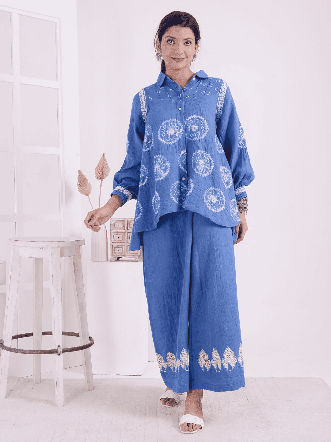 Tie & Dye Co - Ord Set - Blue - Charkha TalesTie & Dye Co - Ord Set - Blue