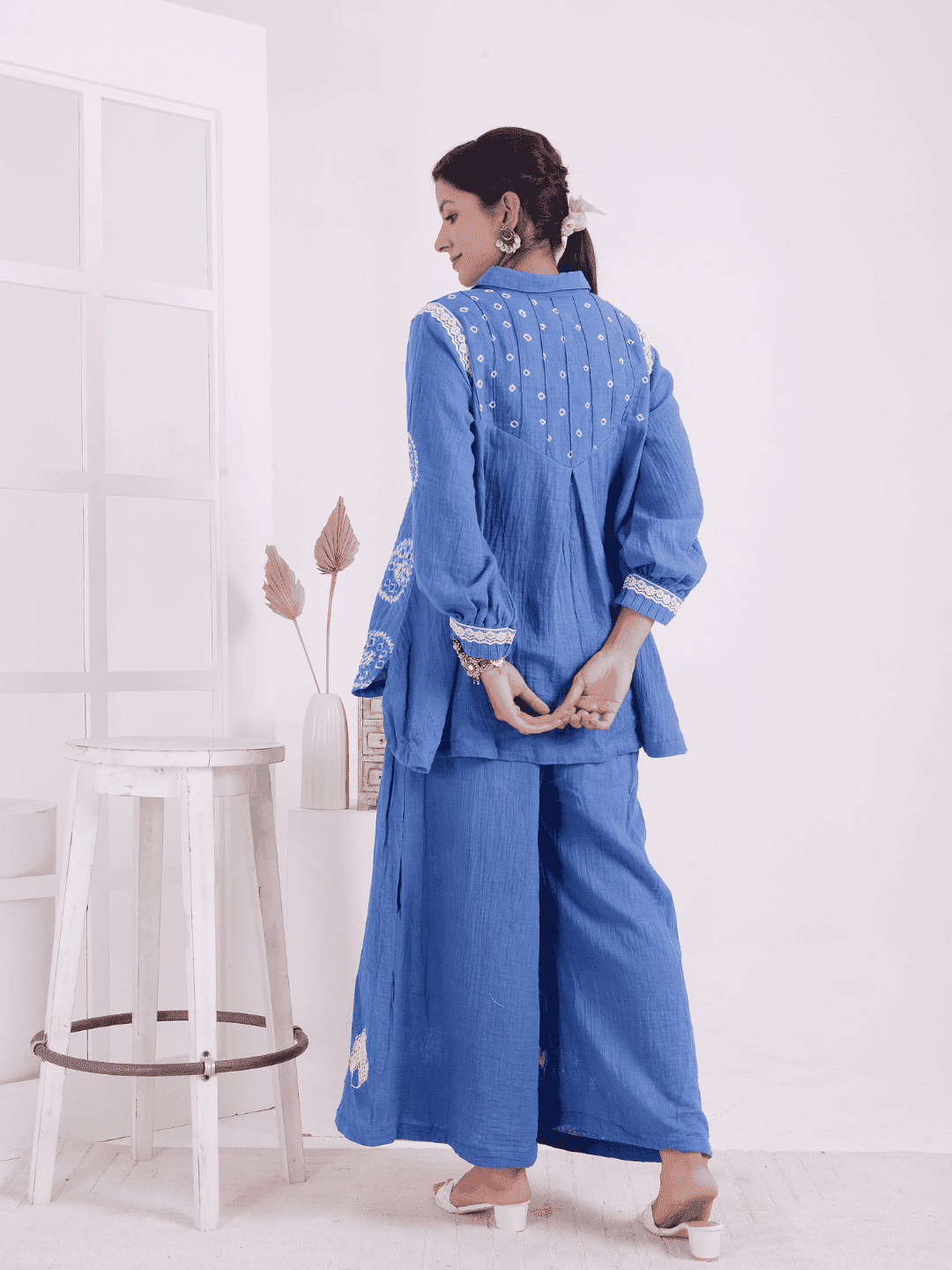Tie & Dye Co - Ord Set - Blue - Charkha TalesTie & Dye Co - Ord Set - Blue
