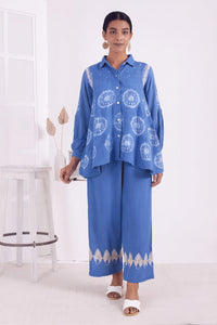 Tie & Dye Co-Ord Set   -  Blue