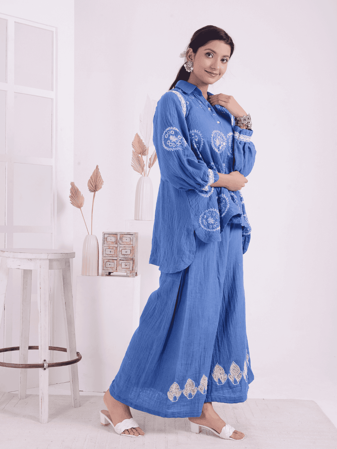 Tie & Dye Co - Ord Set - Blue - Charkha TalesTie & Dye Co - Ord Set - Blue