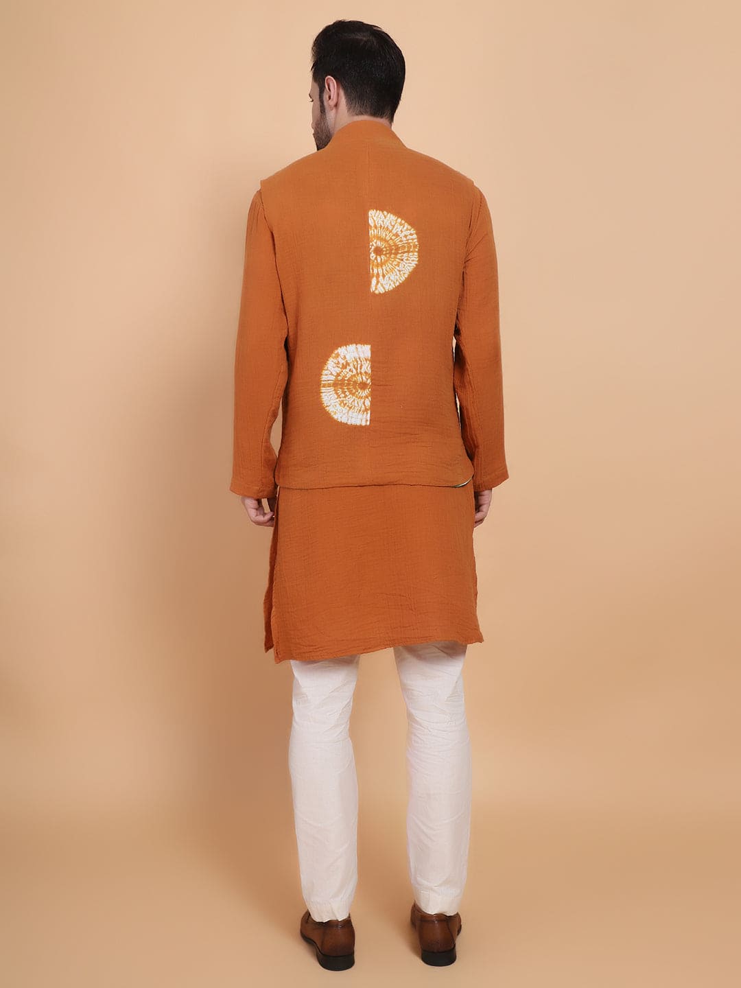 Tie & Dye Kurta Set - Yellow - Charkha TalesTie & Dye Kurta Set - Yellow