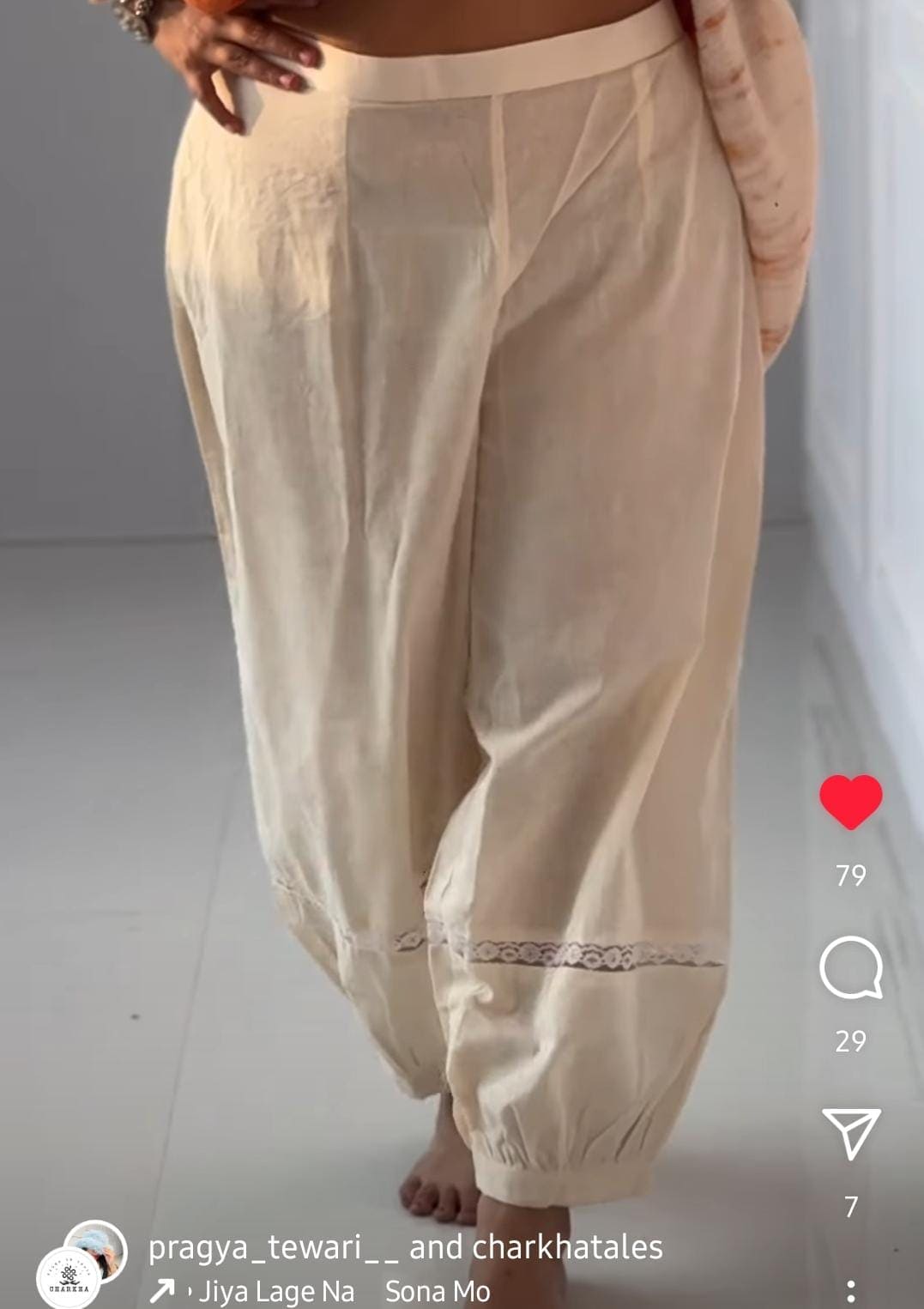 Tie & Dye Women Kurta Set - Orange - Charkha TalesTie & Dye Women Kurta Set - Orange