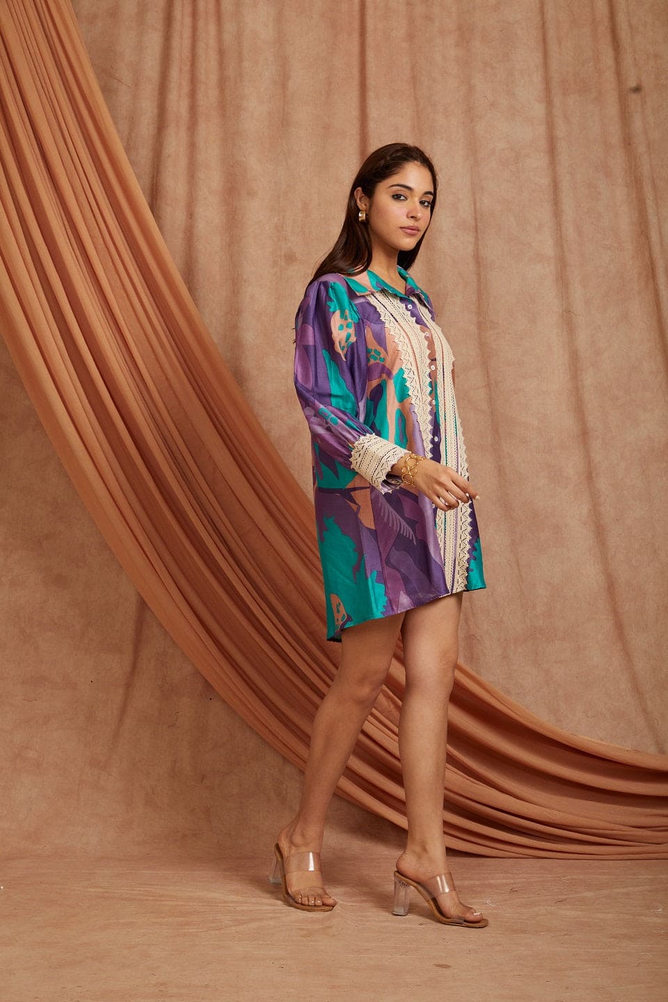 Women Digital Print Top - Lavender - Charkha TalesWomen Digital Print Top - Lavender