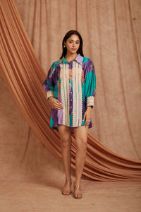 Women Digital Print Top - Lavender