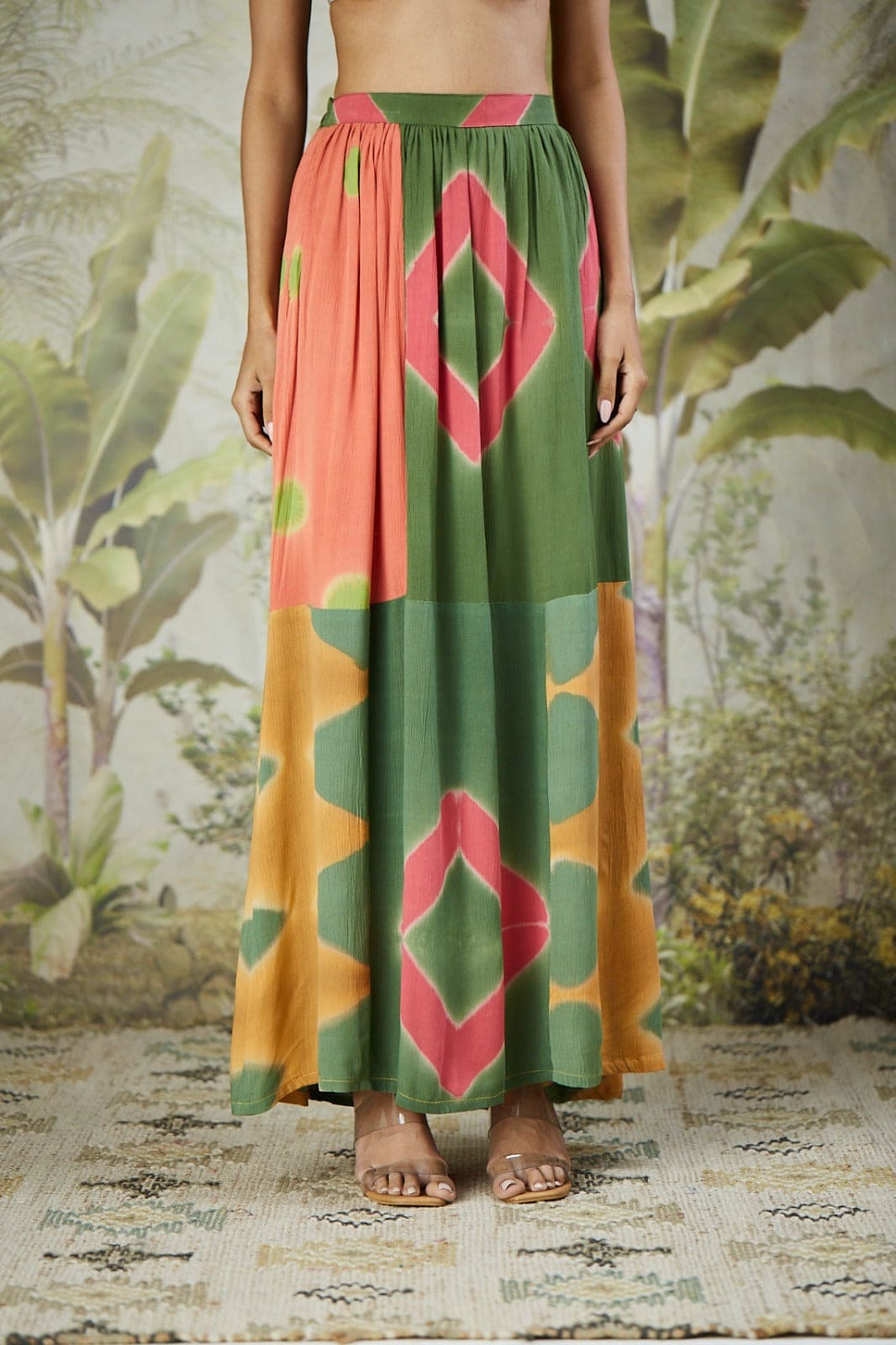 Zardozi Work Top Set - Orange - Charkha TalesZardozi Work Top Set - Orange