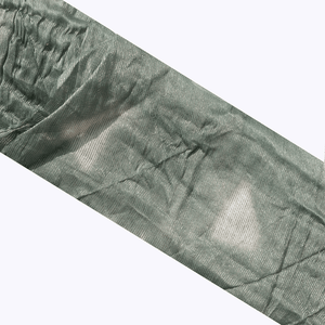 Clamp Dye Silk Chanderi Fabric -Olive Green