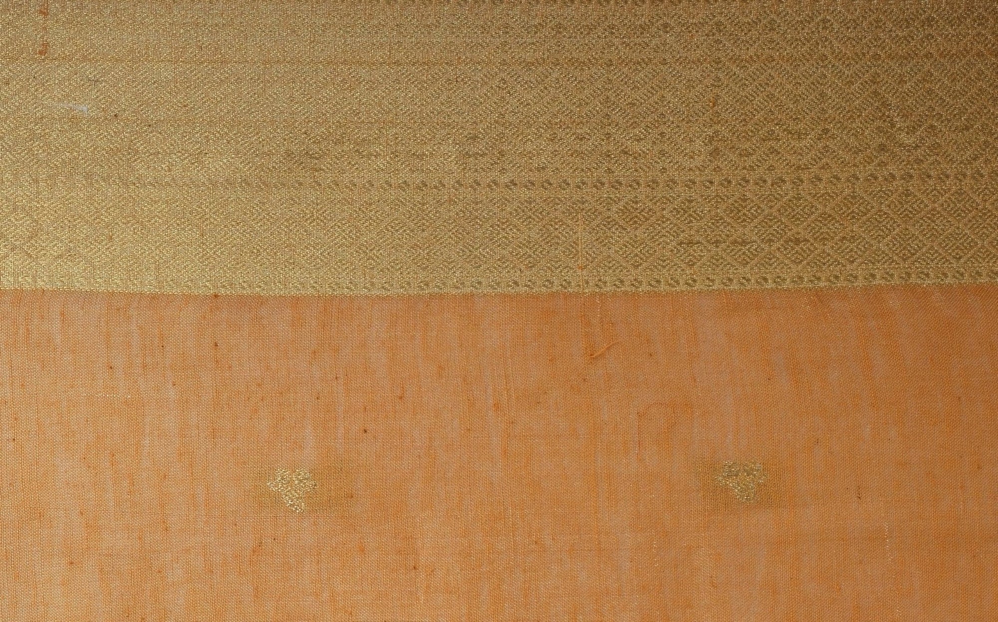 Banarsi Butte Fabric - Orange - Charkha TalesBanarsi Butte Fabric - Orange