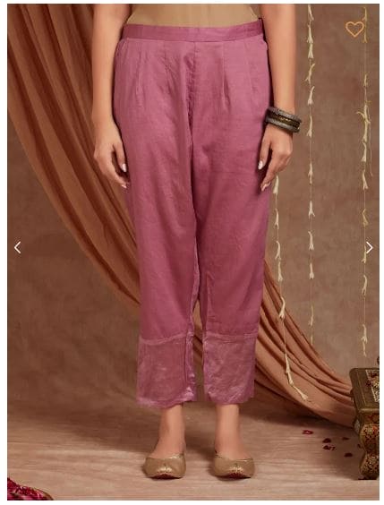 Banarsi Silk Shimmer Anarkali Kurta Set - Pink - Charkha TalesBanarsi Silk Shimmer Anarkali Kurta Set - Pink