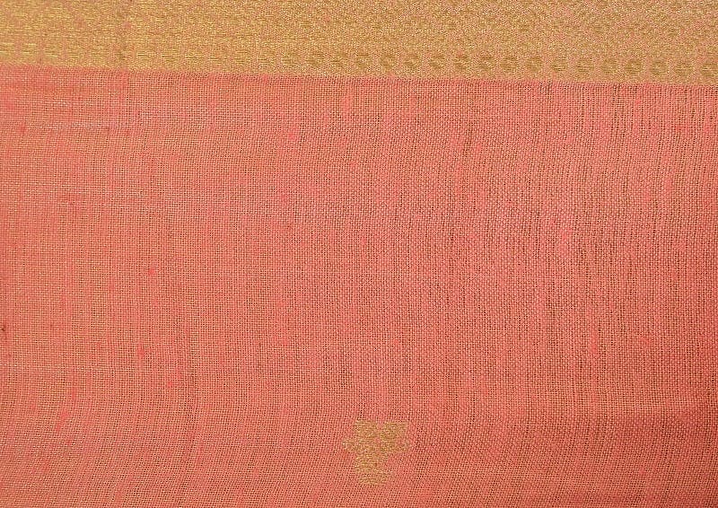 Banarsi Zari Border Silk Fabric - Pink - Charkha TalesBanarsi Zari Border Silk Fabric - Pink