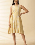 Beige Cotton Chikankari Dress - Charkha TalesBeige Cotton Chikankari Dress for women