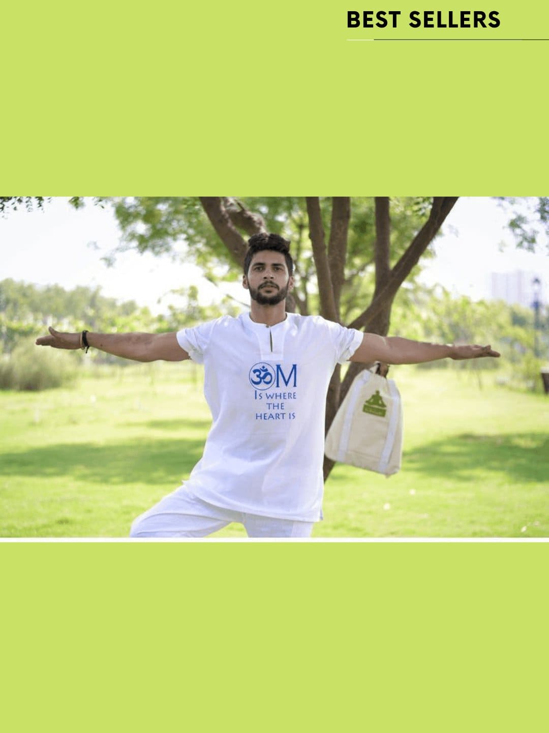 Bengal Khadi Yoga Kurta Set - White - Charkha TalesBengal Khadi Yoga Kurta Set - White