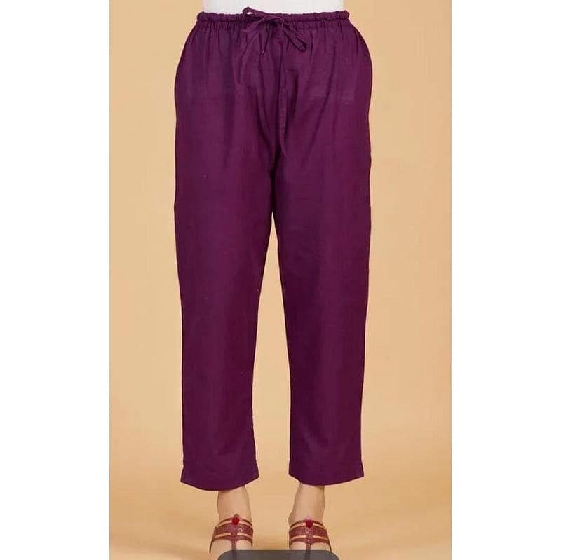 Block Print Cotton Kurta Set - Purple - Charkha TalesBlock Print Cotton Kurta Set - Purple